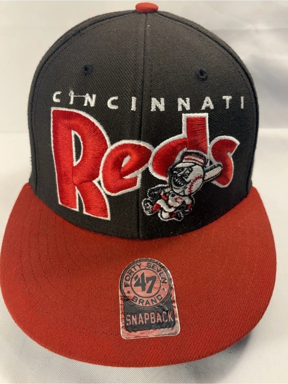 Cincinnati Reds 47 Brand Baseball Hat Cap SnapBack Retro Logo